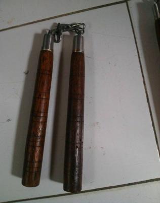 jual Double Stick Ruyung Nunchaku Kayu murah bagus berkualitas